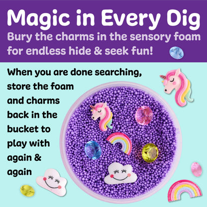 Unicorn Charms Sensory Surprise Squishy Foam Bucket