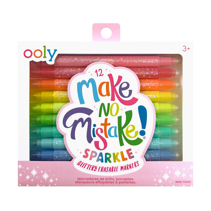 Make no Mistake! Glittery Erasable Markers - Set of 12