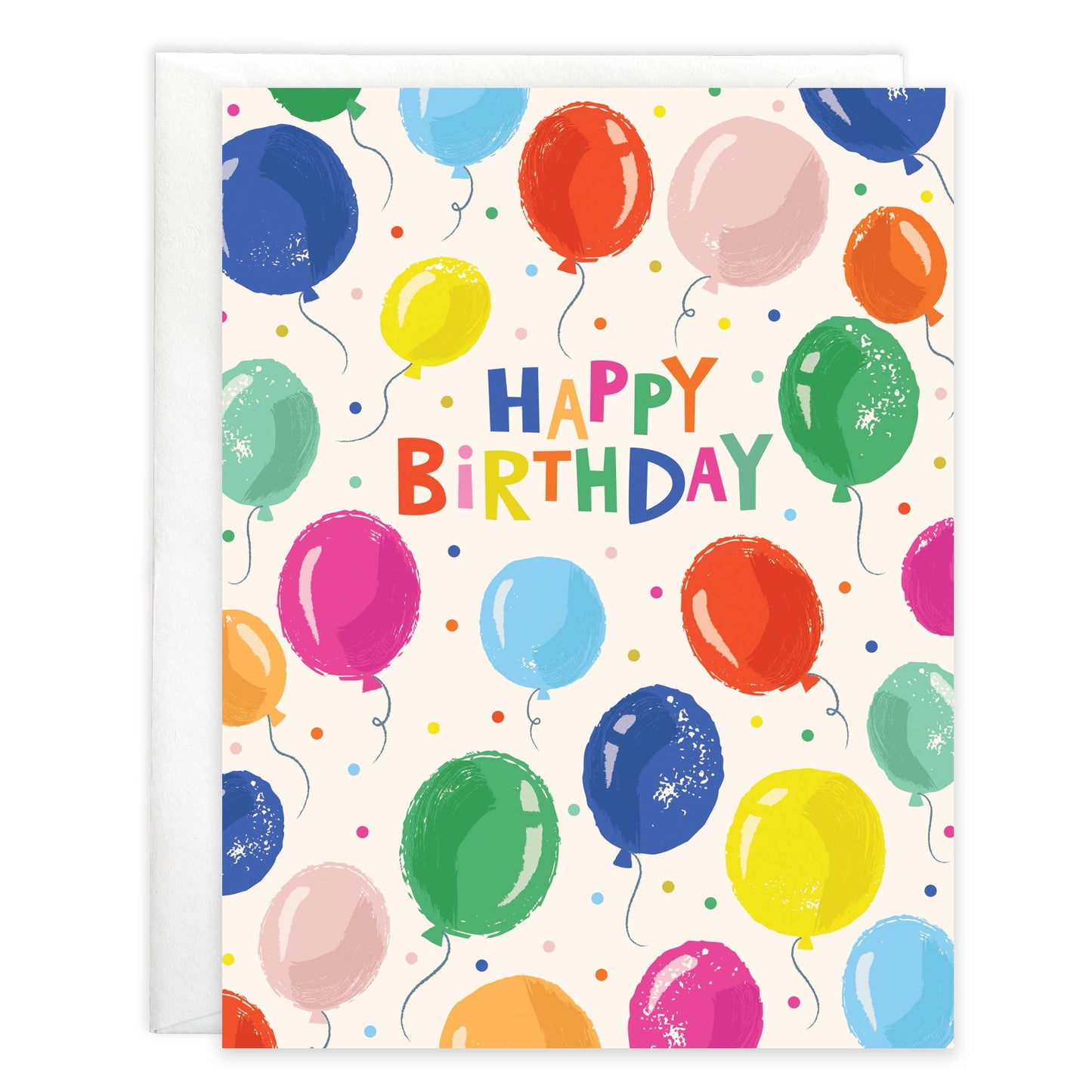 Floating Balloons Birthday Greeting Card