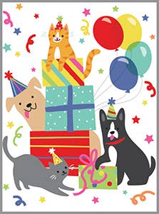 Gift Enclosures - Birthday Dogs and Cats