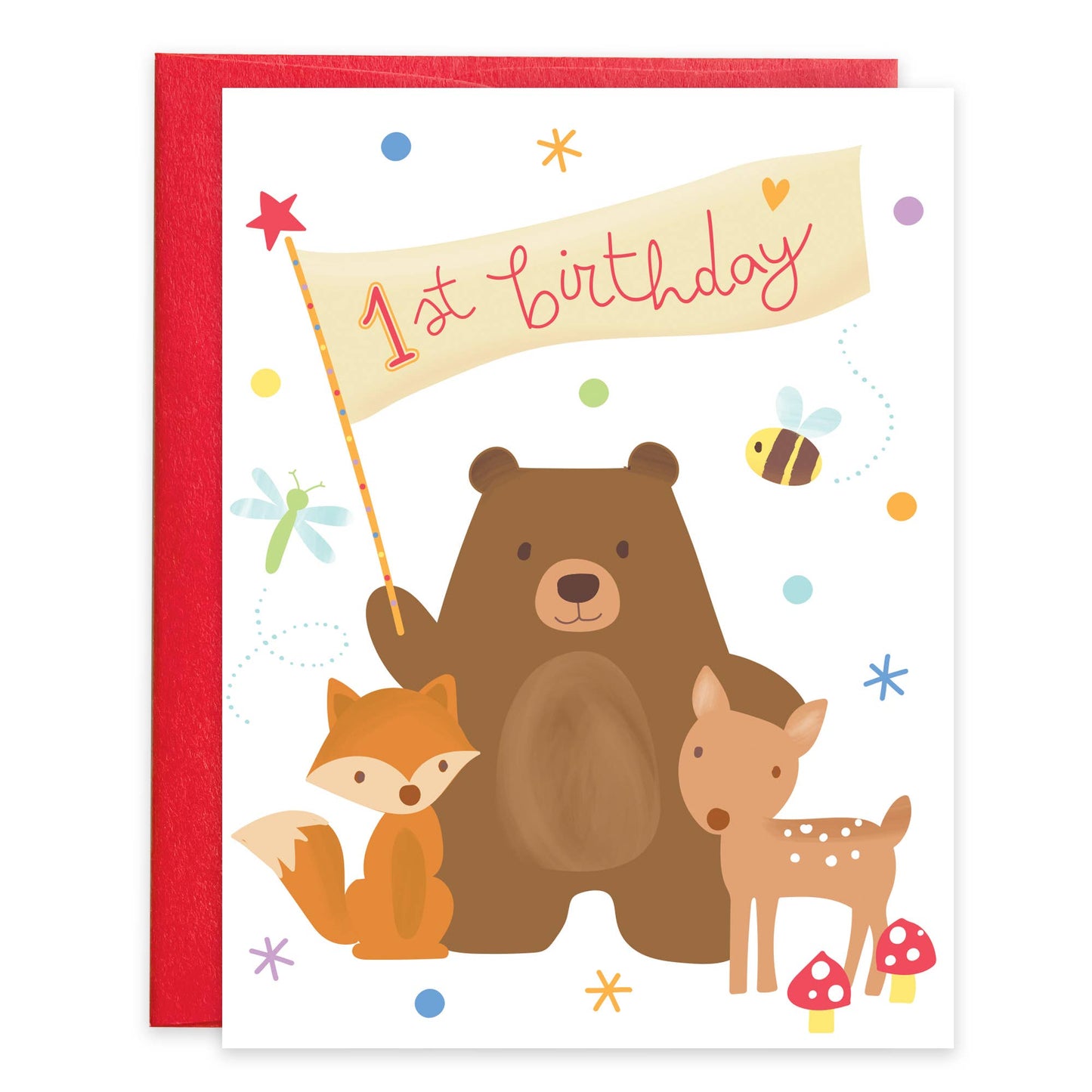 First Birthday Forest Birthday Greeting Card