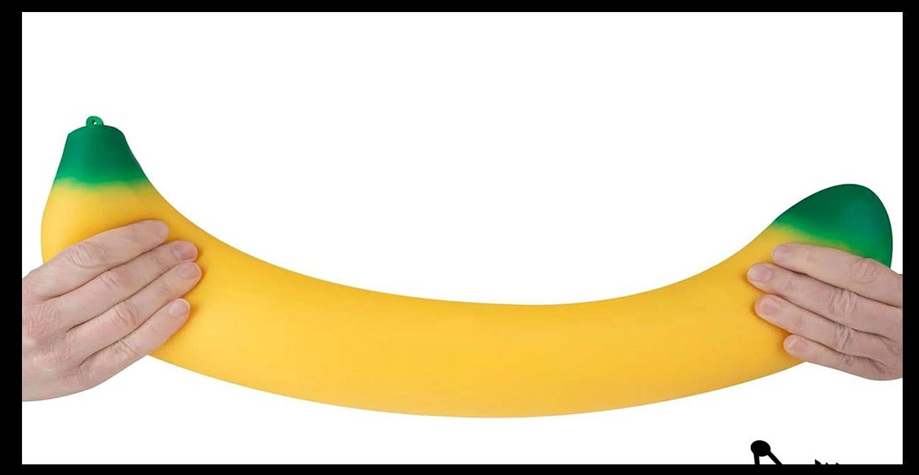 1 Jumbo Doh Banana Fruit Soft Fluff- Filled Squeeze Squishy