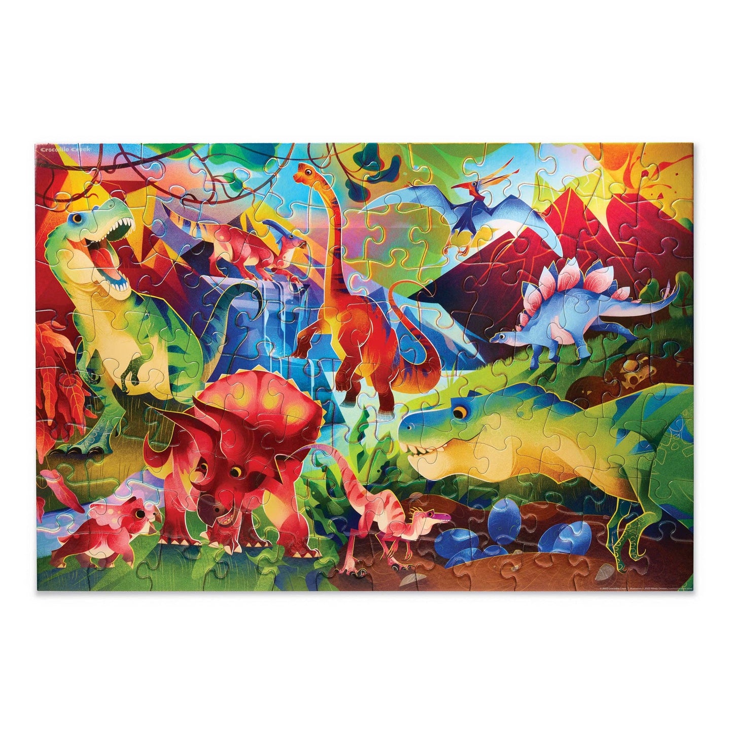 Dinosaur World 100-Piece Holographic Puzzle