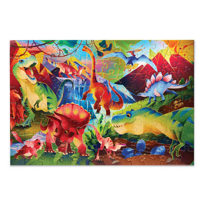 Dinosaur World 100-Piece Holographic Puzzle