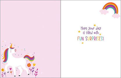 Magical Unicorn Kids Birthday Greeting Card