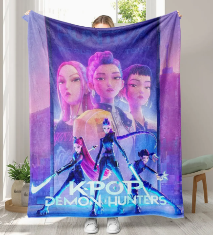 KPop Demon Hunters Throw Blanket