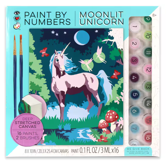 Paint by Numbers Moonlit Unicorn