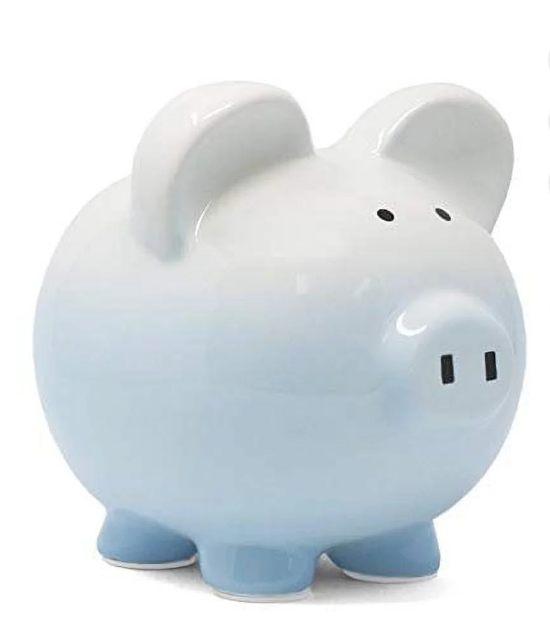 Blue Ombre Pig Bank