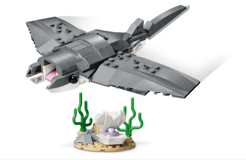 Fierce Shark with a Treasure Chest Lego