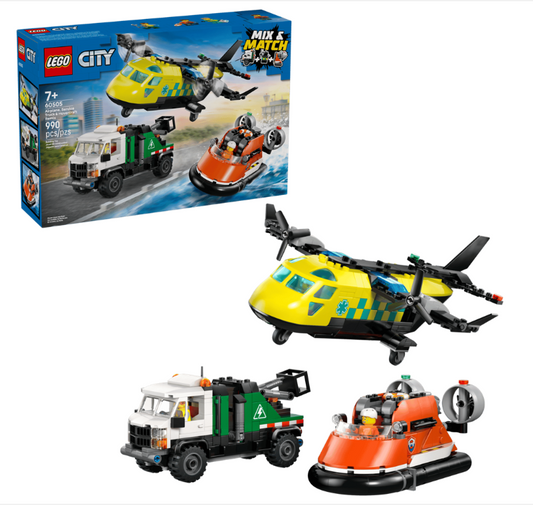 Airplane, Service Truck, & Hovercraft Remix Lego