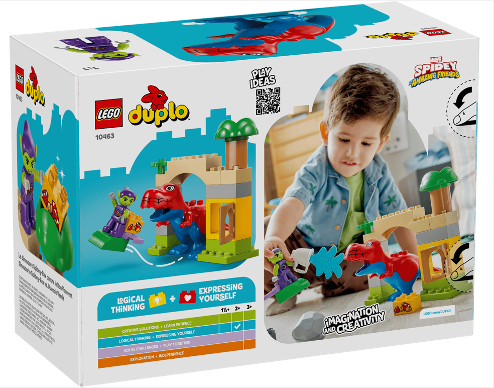 Dinosaur Spidey-Rex vs Green Goblin Lego