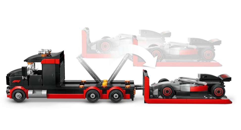 F1 Display Truck with Audi F1 Race Care Lego