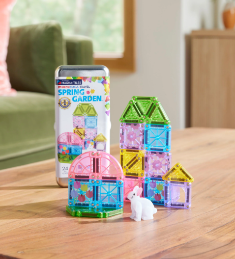 microMags Spring Garden 24-pc Travel Set MagnaTiles