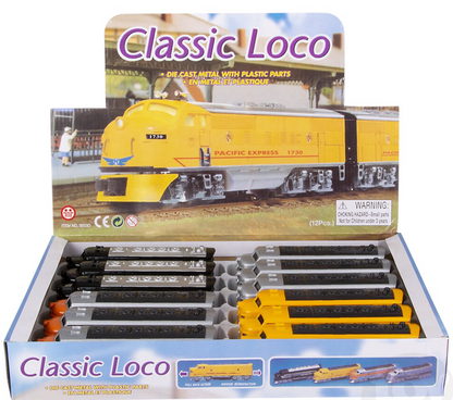 6.5" Diecast Pull Back Classic Loco Diesel