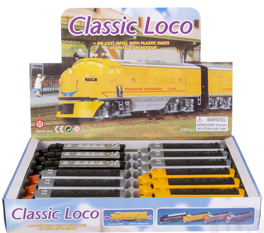 6.5" Diecast Pull Back Classic Loco Diesel