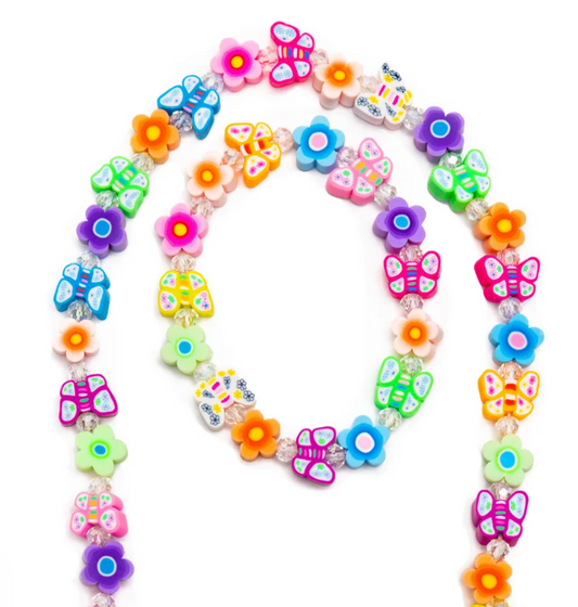 Flutter Flowers Necklace & Bracelet Set 2 pc.