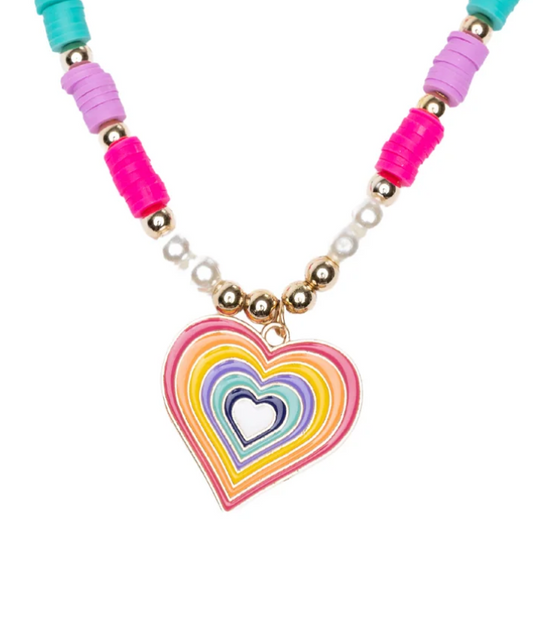 Rainbow Love Necklace & Bracelet Set 2 pc.