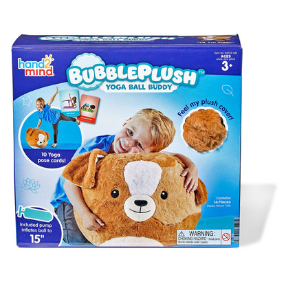 BubblePlush Yoga Ball Buddy Puppy STEM Toy for kids ages 3+