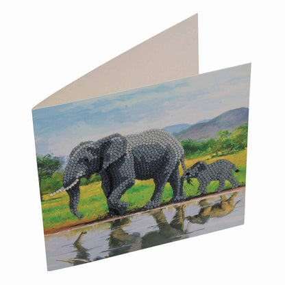 Crystal Art Card Kit: Elephant