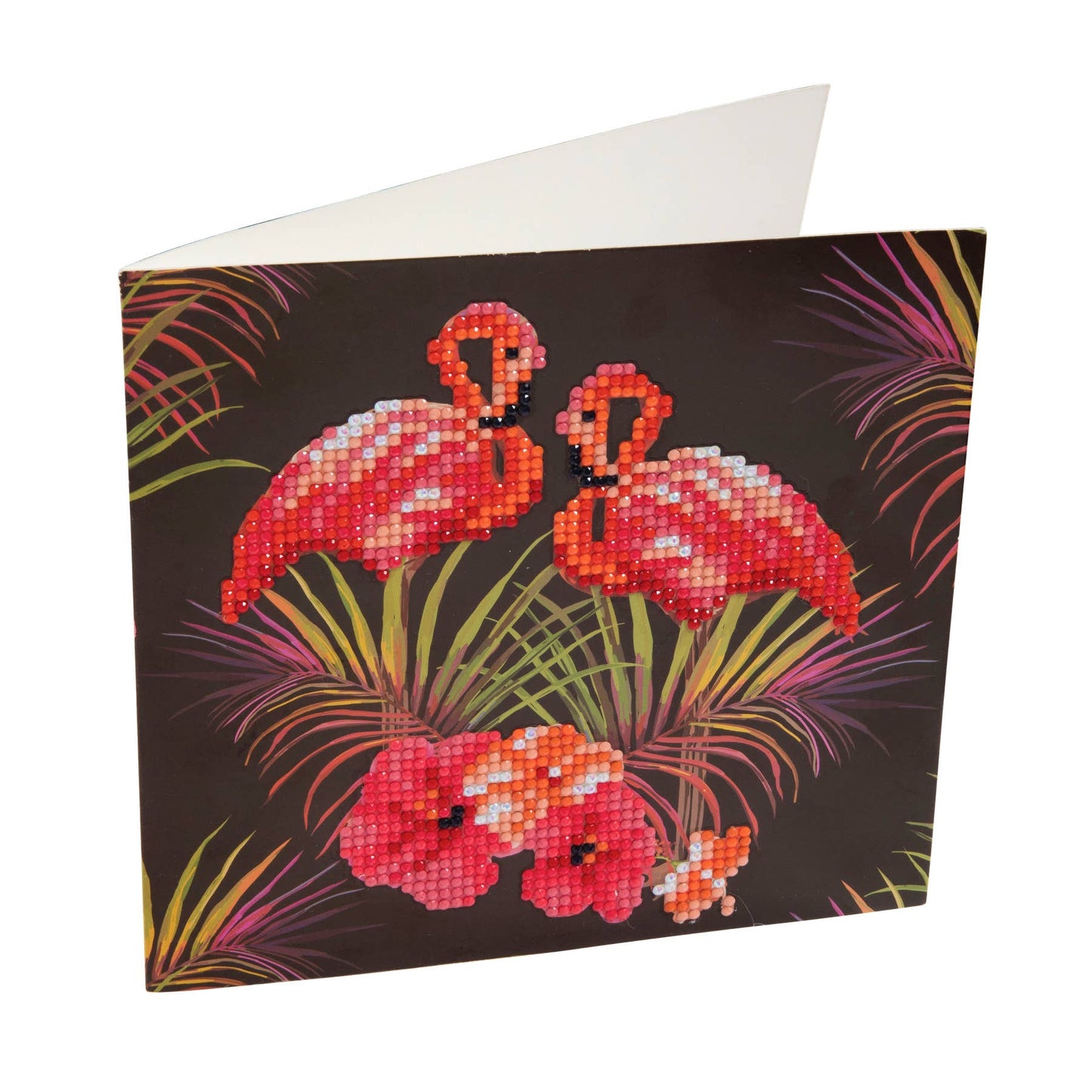 Crystal Art Card Kit: Flamingos