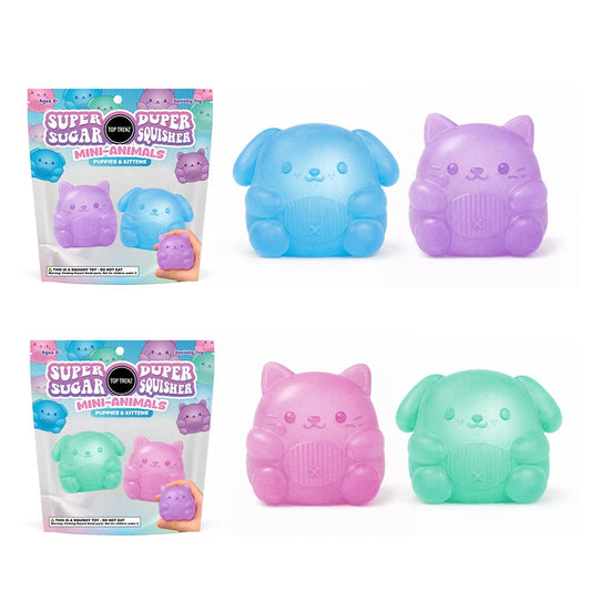 Super Duper Sugar Squisher - Mini Kitty & Puppy (Two Pack)