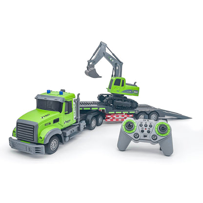 Buddy Truck- 2 in 1 RC Hauler & Excavator with LED Lights