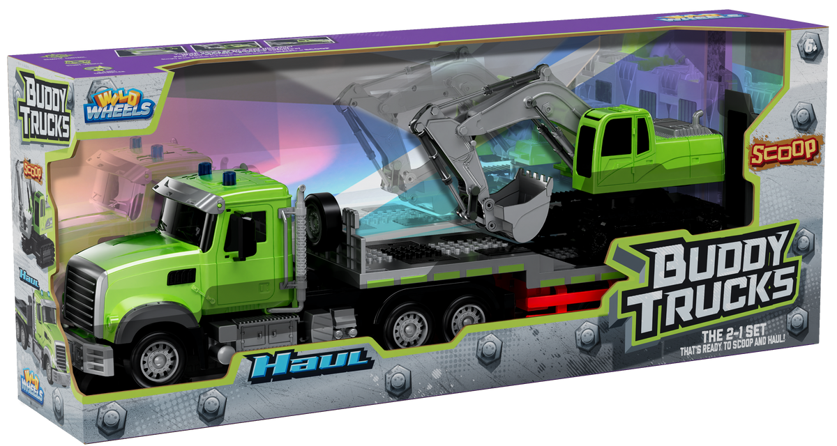 Buddy Truck- 2 in 1 RC Hauler & Excavator with LED Lights