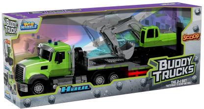 Buddy Truck- 2 in 1 RC Hauler & Excavator with LED Lights