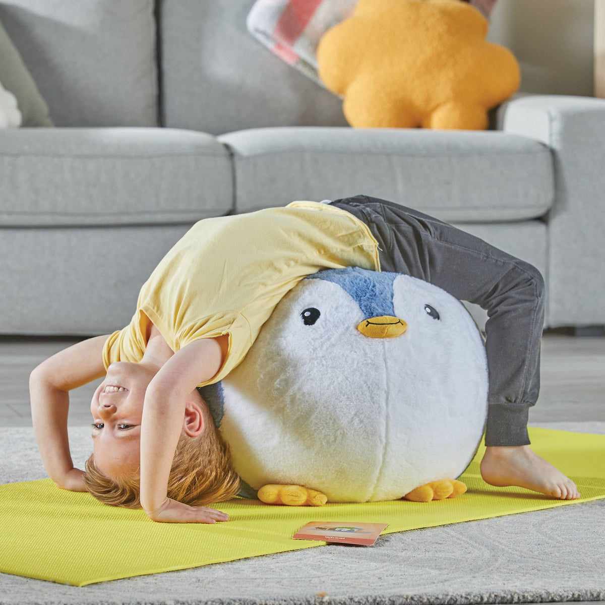 BubblePlush Yoga Ball Buddy Penguin STEM Toy for ages 3+