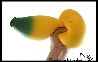 1 Jumbo Doh Banana Fruit Soft Fluff- Filled Squeeze Squishy