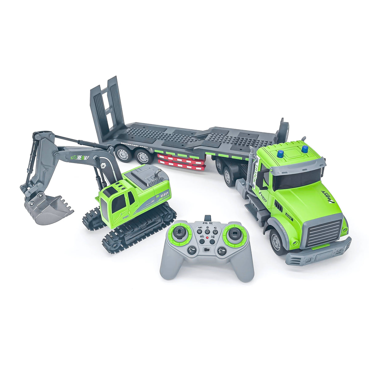 Buddy Truck- 2 in 1 RC Hauler & Excavator with LED Lights