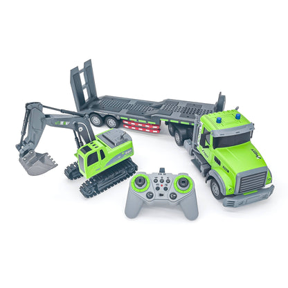 Buddy Truck- 2 in 1 RC Hauler & Excavator with LED Lights