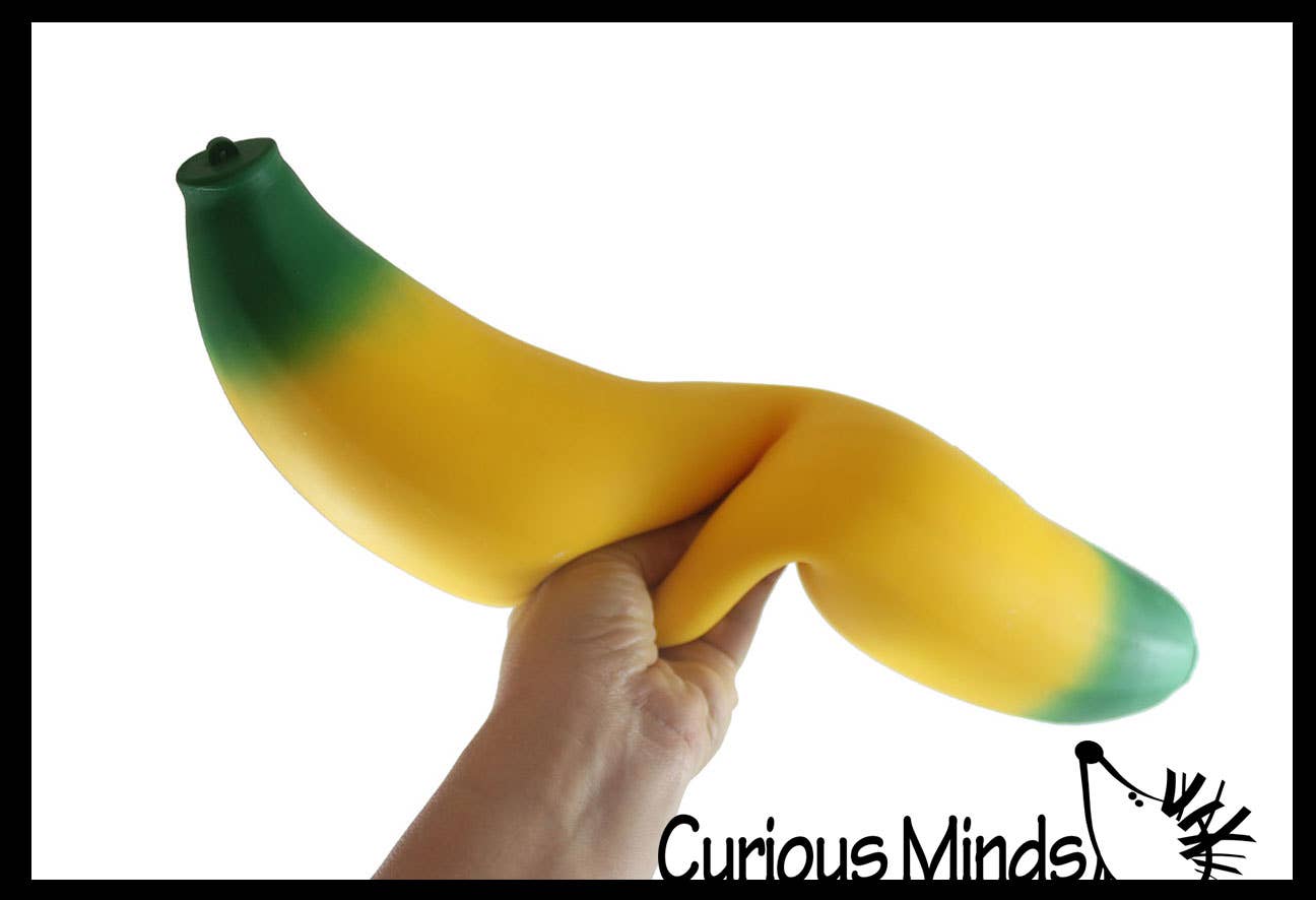 1 Jumbo Doh Banana Fruit Soft Fluff- Filled Squeeze Squishy