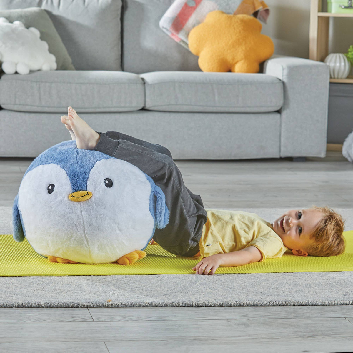 BubblePlush Yoga Ball Buddy Penguin STEM Toy for ages 3+
