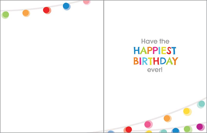Happy Happy Lights Birthday Greeting Card
