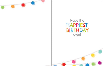 Happy Happy Lights Birthday Greeting Card