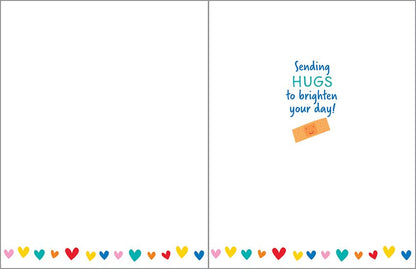Bandaid/Rainbow Get Well Greeting Card