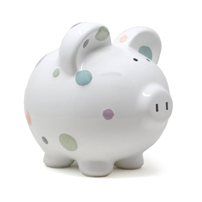 Pastel Polka Dot Piggy Bank
