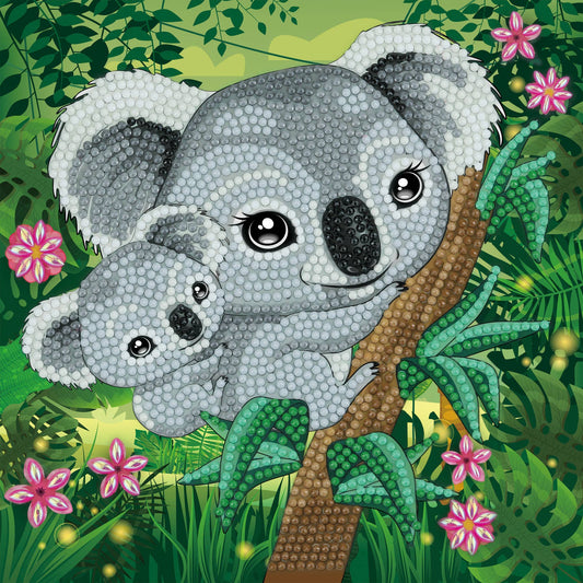 Crystal Art Card Kit: Koala Hugs