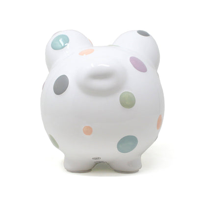 Pastel Polka Dot Piggy Bank