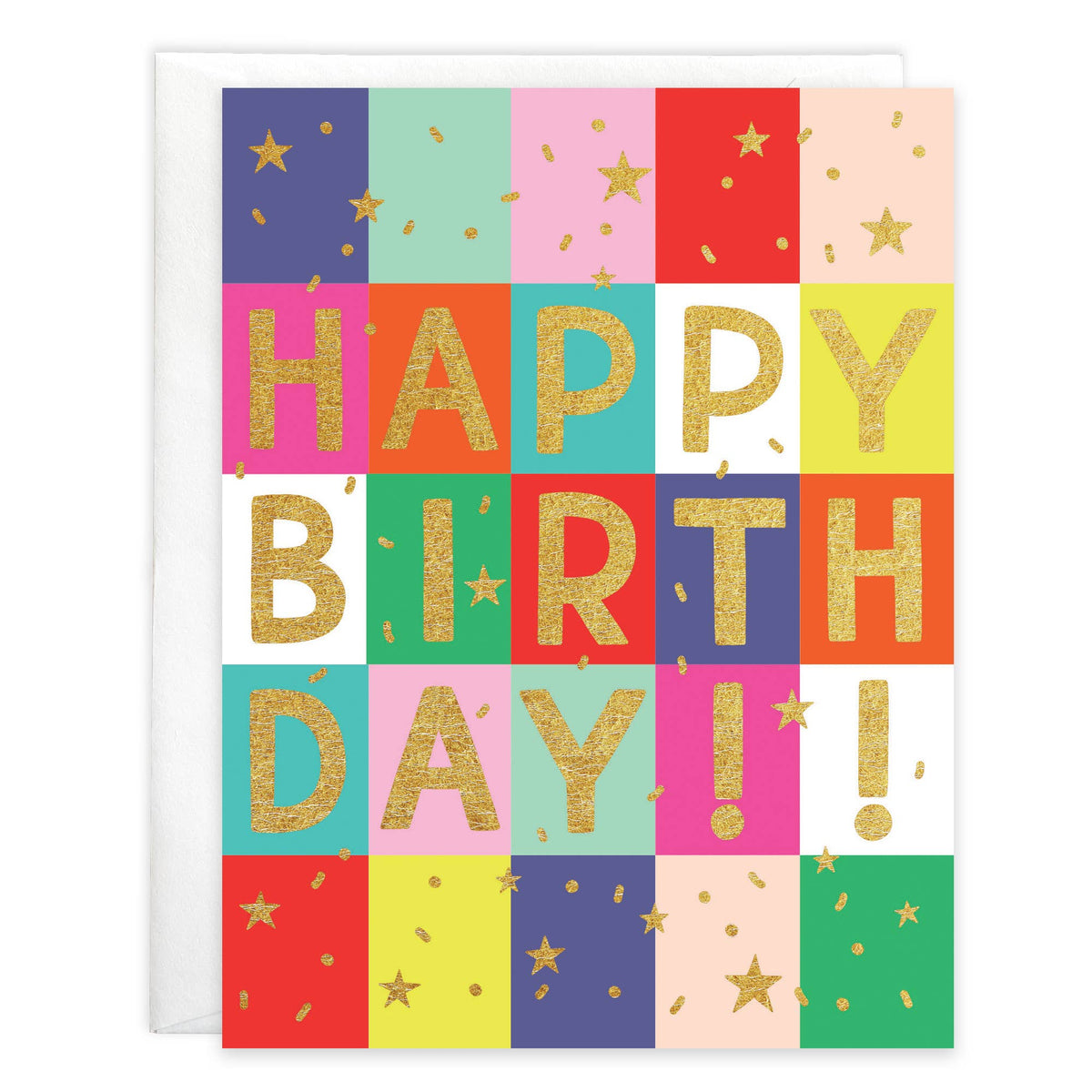 Birthday Greeting Card - Colorful Squares