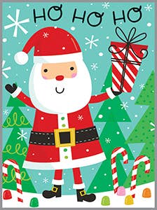 Holiday Gift Enclosure - Candy Cane Santa