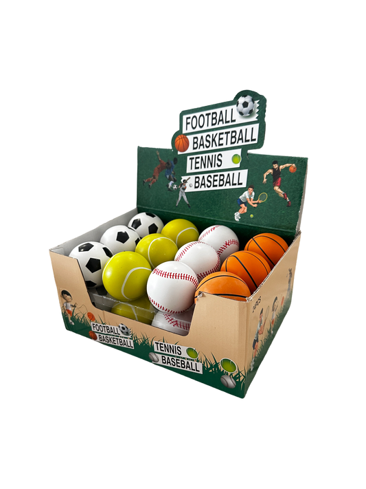 High Bounce Sports Balls – 24 PC Display (Assorted Styles) MSBB3