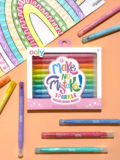Make no Mistake! Glittery Erasable Markers - Set of 12