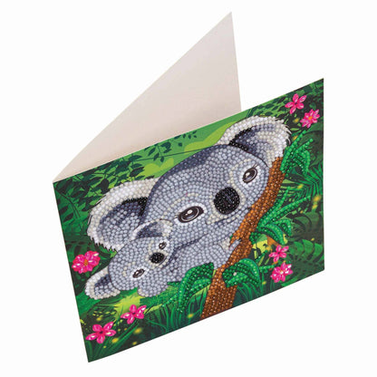 Crystal Art Card Kit: Koala Hugs