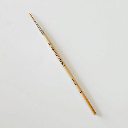 Watercolor paintbrush set of five wood brushes