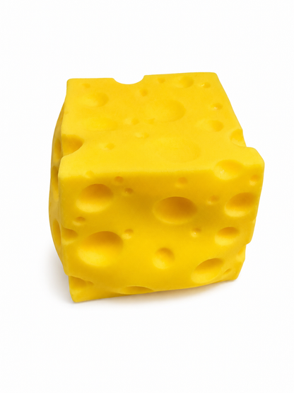 4" Cheese Cube Squishy – Rubber Stress Toy with Soft Filling MODEK