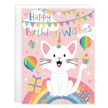 Birthday Kitty-Kids Birthday Greeting Card