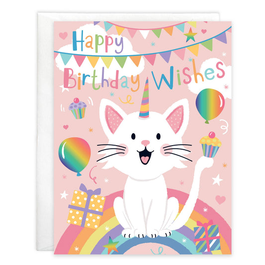 Birthday Kitty-Kids Birthday Greeting Card
