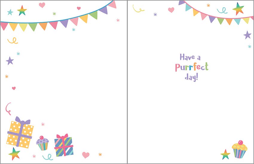 Birthday Kitty-Kids Birthday Greeting Card